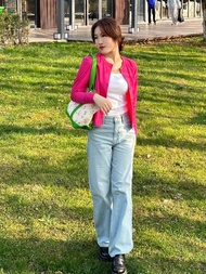 2023แท้ UNIQLO Jia Jia U Home สินค้าการอาบแดดที่ได้รับการป้องกันเสื้อคาร์ดิแกนคอกลมถักกันรังสียูวีขอ