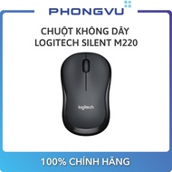Chuột không dây Logitech Silent M220 (Đen) - Bảo hành 12 tháng