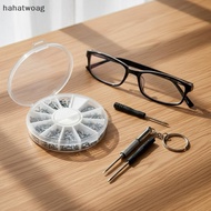 HH 1 Set Glasses Frame Repair Kit Mini Screwdriver 2 Silicone Nose Pads 50 Screws for Eyewear Easy C
