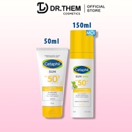 Cetaphil Sunscreen (Cetaphil SUN SPF 50 + Light Gel 50ml / SUN KIDS Sunscreen 150ml)