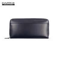 DAPPER กระเป๋าสตางค์ Verona Leather Accordion Long Wallet สีกรมท่า
