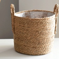 Seagrass Basket Planters Picnic And Grocery Basket Woven Laundry Basket For Blankets OY-VN
