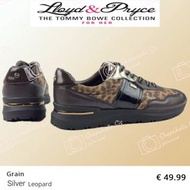 【包SF🚚】斷碼清💨歐洲 Lloyd & Pryce復古革面拼接波鞋 | 耐磨防滑女裝男士運動 | 米金/米銀/黑/豹紋/藍/褐多色選」Grain Sneakers Woman‘s Men’s Spo