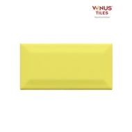Keramik Dinding Cafe Venus Takko Yellow Glossy Bevel 10x20 Cm