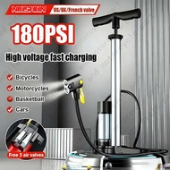 High Pressure Bike Air Pump 160psi With Base Motorcycle Air Inflator Tyre Ball Air Pump Bicycle Pump