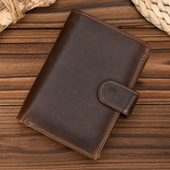 Luufan Genuine Leather Slim Wallet Men Short Purse Zipper Coin Purse Travel Wallet Rfid Card Slots Purse Black Wallet For Male SarahMi