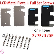 2Pack/Set Screen LCD Back Metal Bracket Plate Shield + Full  Screws For iPhone 7 7Plus 8G 8 Plus