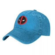 DC Deadpool logo Adult Washed Cowboy Hat 100% Cotton Curved Brim Sun Hat Simple Casual All-Match Neu