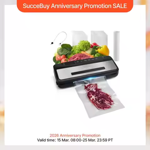 VEVOR 80Kpa 120W Electric Vacuum Sealer Machine 7-in-1 Dry/Wet Food Sealer with Built-in Cutter Knif