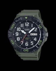 新款新色 CASIO超大徑錶面 MRW-210H-3a 軍綠色 軍用色系行針 General Line。正品正貨有保養。新款到場限時特價。