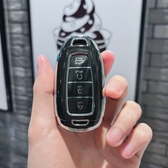 Bảo vệ TPU xe vỏ bọc chìa khóa thông minh vỏ từ xa móc khóa da cho Hyundai giọng 2021 2022 2023 2024