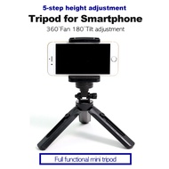 BA08 5-Step adjustment Mini Tripod, BA02 Rotation smartphone holder, BA01 Triple cold shoe expander