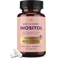 QSTA Myo-Inositol & D-Chiro Inositol Supplement for Women 4100mg (40:1 Ratio) – 9-in-1 Hormonal & Me