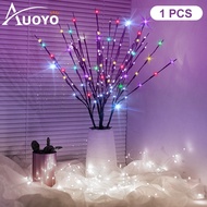 Auoyo Led Lights Tree Branch Light New Year ramadan decorations christmas lights decorations for hom
