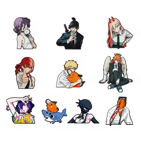 4/6/10 Pcs Japan Anime Series Lapel Pins Backpack Jeans Enamel Brooch Women Fashion Jewelry Gifts Ho