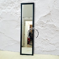 KAYU Aesthetic Mirror Glass Wall Hanging Mirror 25 X 95cm Large Length Jumbo Frame Aesthetic Wood Frame Sink For Bathroom Bedroom Minimalist Glass Wall Hanging Mirror Long Aesthetic Bathroom Toilet Wall Mount