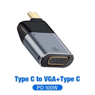 USB Type C To HDMI/VGA/DisplayPort/Mini Display Port/RJ45 With Charger Port 8K Adapter For Phone Lap