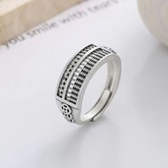 Non-Printed Retro Ethnic Style Creative Abacus Ring Ancient Style Fashion Ornament Adjustable NTIM