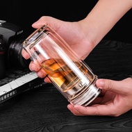 Glass Thermos Cup High Temperature Resistant Explosion-Proof Glass Water Cup Double-Layer Glass Anti