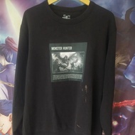 Monster Hunter x GU Graphic Official Game Crewneck Sweater Jaket Jacket Original Second Merch Japan 