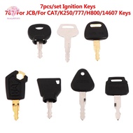 BTYB> 7Pcs/set Keys Ignition Keys Excavator Construction Machinery Key Kit 14607 5P8500 K250 H800 Fo