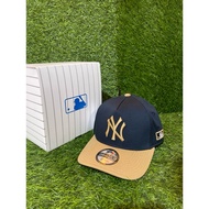 Ny Logo Beige Navy Visor Beige MLB Premium Hat