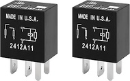 2PCS Car Relay Replacement OEM# 8T2T-14B192-AA,Multi-Purpose 4 Pin Relay Automotive Relay for Car Co