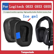 Suitable for Logitech G633 G933 G935 Earmuffs Earphone Case Cool Gel Earmuffs Earphone Cover Headphone Protective Case Replacement Ear Pads