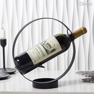 ⭐SG SALES⭐ Red wine rack ornaments home round wine rack display rack modern light luxury creative wine rack wine bottle