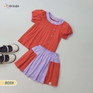 Pretty House Baby Girl Set Designed in Ba Ba Style with Pants and Skirts B059 B060