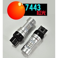 2pcs Red Light 7443 7444 21 LED Turn Signal High Brightness High Power Reversing Light Brake Light W