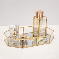 Jewelry European Style Perfume Home Tray Glass Household Storage North Metal Skin Care Products Desk