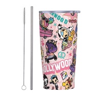 Tokidoki Coffee แก้วพร้อมหลอด20 Oz PS ด้านในด้านนอก304ด้านนอก201