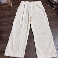 2hand. cream loose pants M. 145