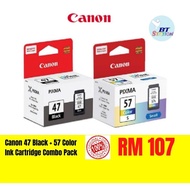 [1+1] Canon PG-47 Black + CL-57s Color Ink Catridge (1 Set)