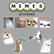 funny cat and dog memes waterproof vinyl stickers (SG)