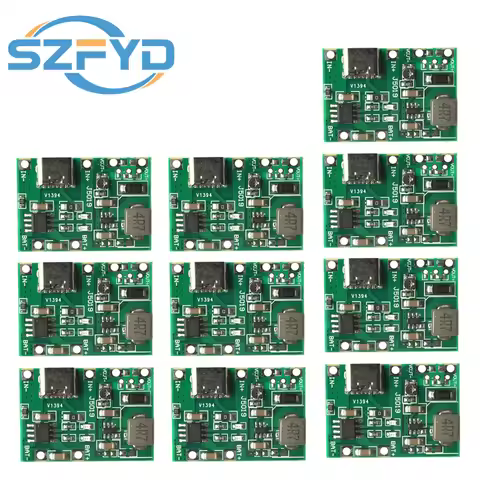 1-10PCS DC-DC Boost Module Type-C TP4056 Charger Discharge Power Board DC4.3-27V Charging Step Up Bo