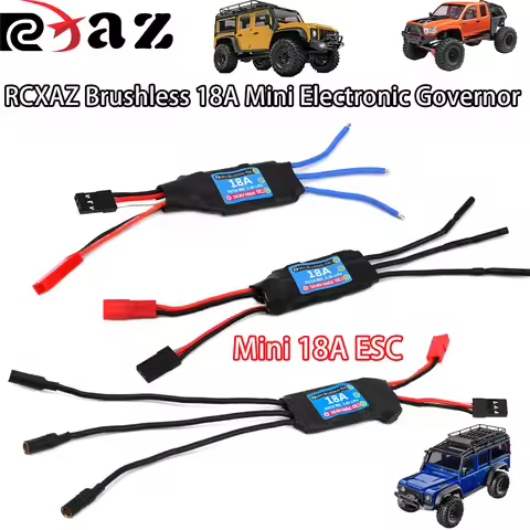 RCXAZ 18A Brushless ESC 5V/1A BEC 2-4S LiPo Electronic Speed Controller, suitable for 1/24 1/28 RC C