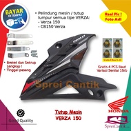 [PROMO] Tutup Mesin Honda Verza 150 / CB150 Verza - Cover Engine Lumpur Transformer Variasi Motor Versa Hitam Merah