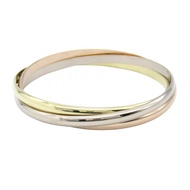 【二手】卡地亞Trinity手鐲 B6067817，腕圍19.5厘米，K18（黃金）和K18WG（白K金），女士Trinity手鐲