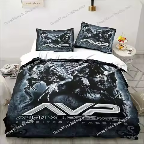 Alien Vs. Predator Predator Movie Bedding Set Single Double Queen King Size Duvet Cover Adult Boys B
