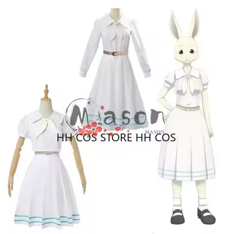 BEASTARS Cherryton Academy Garden Club White Dwarf Rabbit Haru School Uniform Dress Anime Manga Cosp