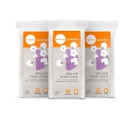 Guardian Ultra Soft Facial Cotton Pads 200'sx3 Pad Kosmetik with Zip Lock Bag Beauty Baby Care Nail