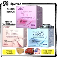 OLO 001 Condom "0.01mm Thinnest Long lasting Sex" Kondom 001 Natural Latex - Kondom Tahan Lama Kondo