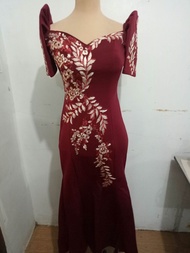 Neoprene Filipiniana for sponsor dress/formal occations