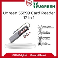 Ugreen 55899 Card Reader 12 in 1 For SD+TF Card, SIM Card, Sim Ejector, USB Adapter Card Storage