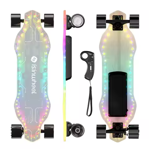 Isinwheel V6 Pro Electric Skateboard 25.3V 4.5Ah Battery 500W Motor 74*51MM Four wheels E-skateboard