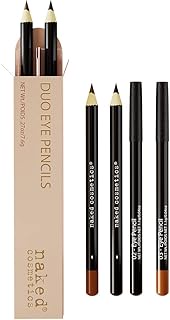 Black Eyeliner Pencil and Brown Eyeliner Pencil Makeup Set - Smooth Glide and Long Lasting Eye Liners - Smudgeproof and Waterproof Eyeliner - Precise and Fade-Proof Eyeliners Set of Two