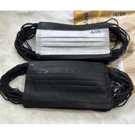 black & white earloop face mask 3 ply 50 pcs