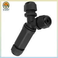 SUERHD Cable Connector, 3 Way 3 Core LED Wire Connector, Connection Box Connection Sleeve IP68 Water
